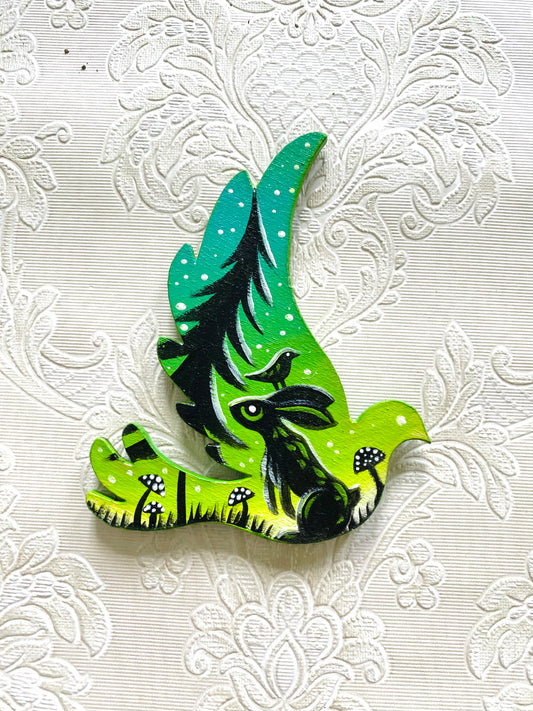 Hand-painted dove magnet / Kézzel festett galamb mágnes