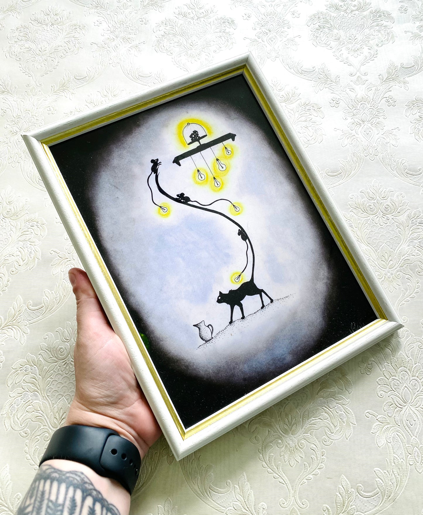 Mittelgroßer gerahmter Kunstdruck / Közeles méretű keretezett művészi nyomat
