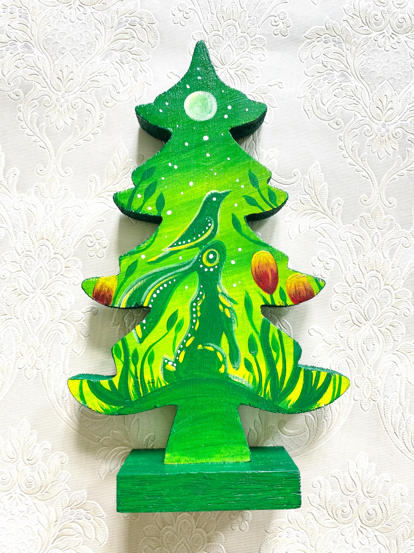 Handbemalte Kiefernfigur KLEINER / Kézzel festett fenyőfa figura KISEBB
