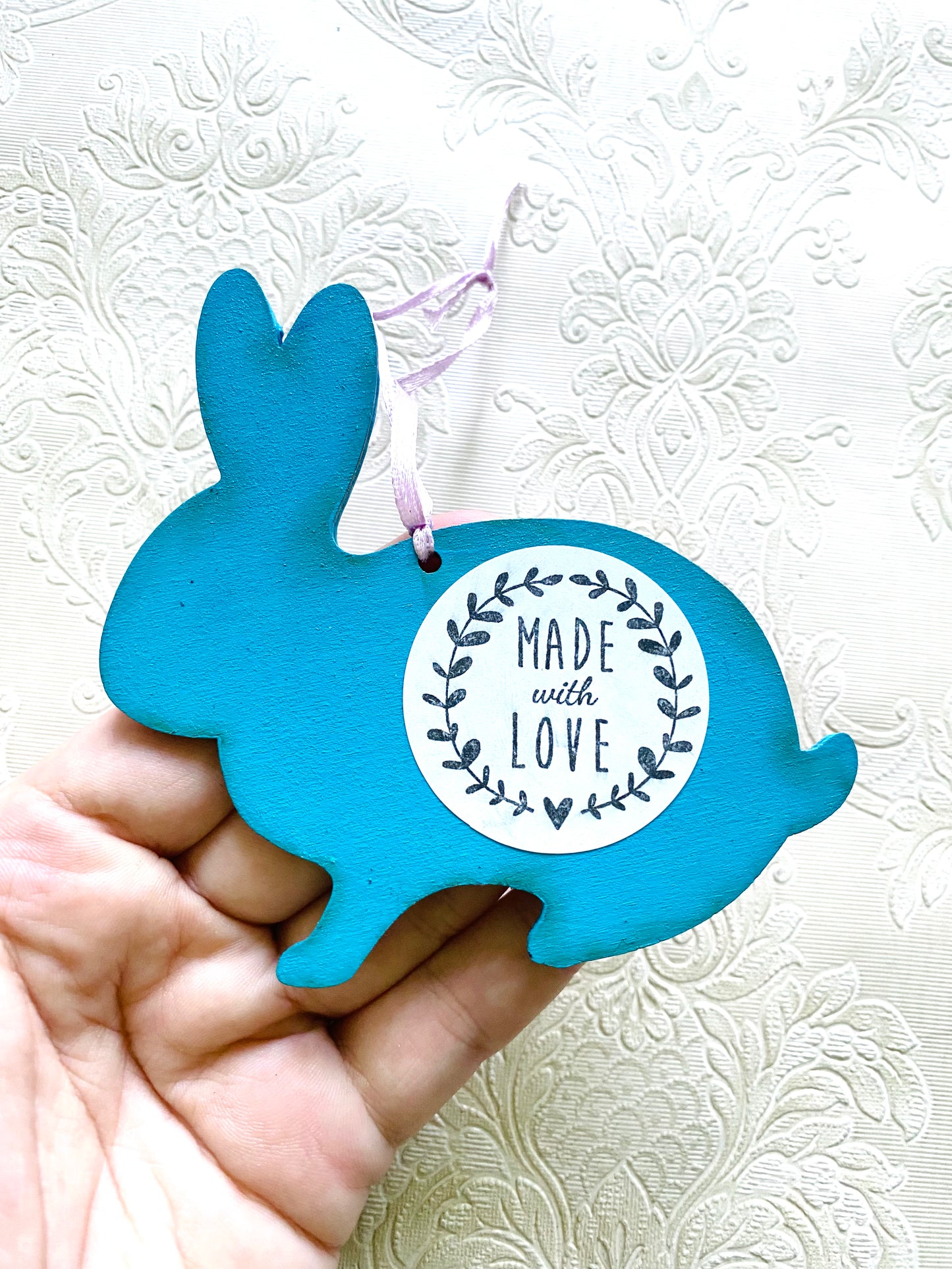 Hand-painted rabbit ornament / Kézzel festett nyuszi dísz