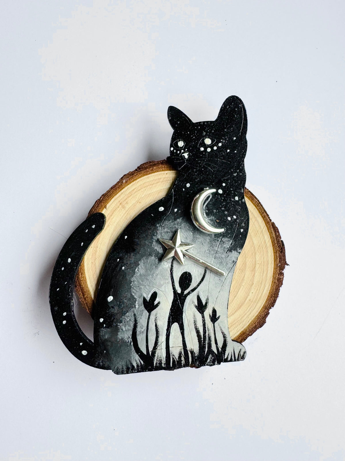 Hand-painted cat MAGNET / Kézzel festett macska mágnes