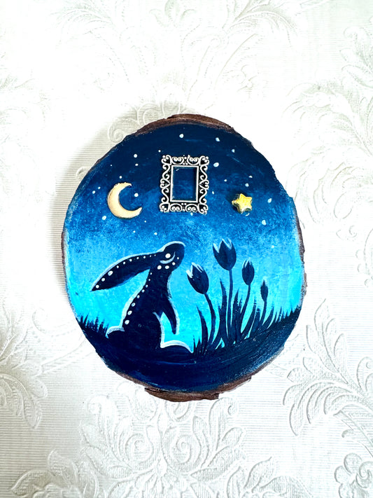 Hand-painted mini wood slice MAGNET / Kézzel festett mini fakorong mágnes