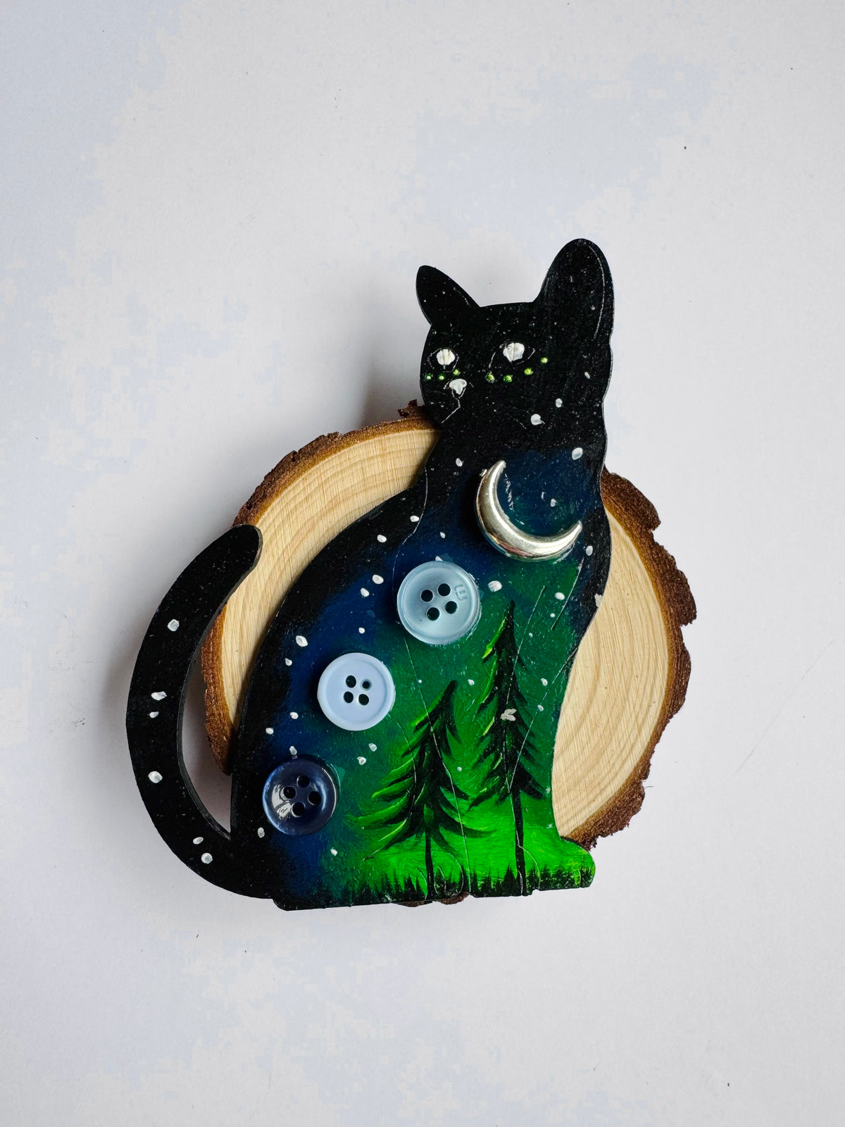 Hand-painted cat MAGNET / Kézzel festett macska mágnes