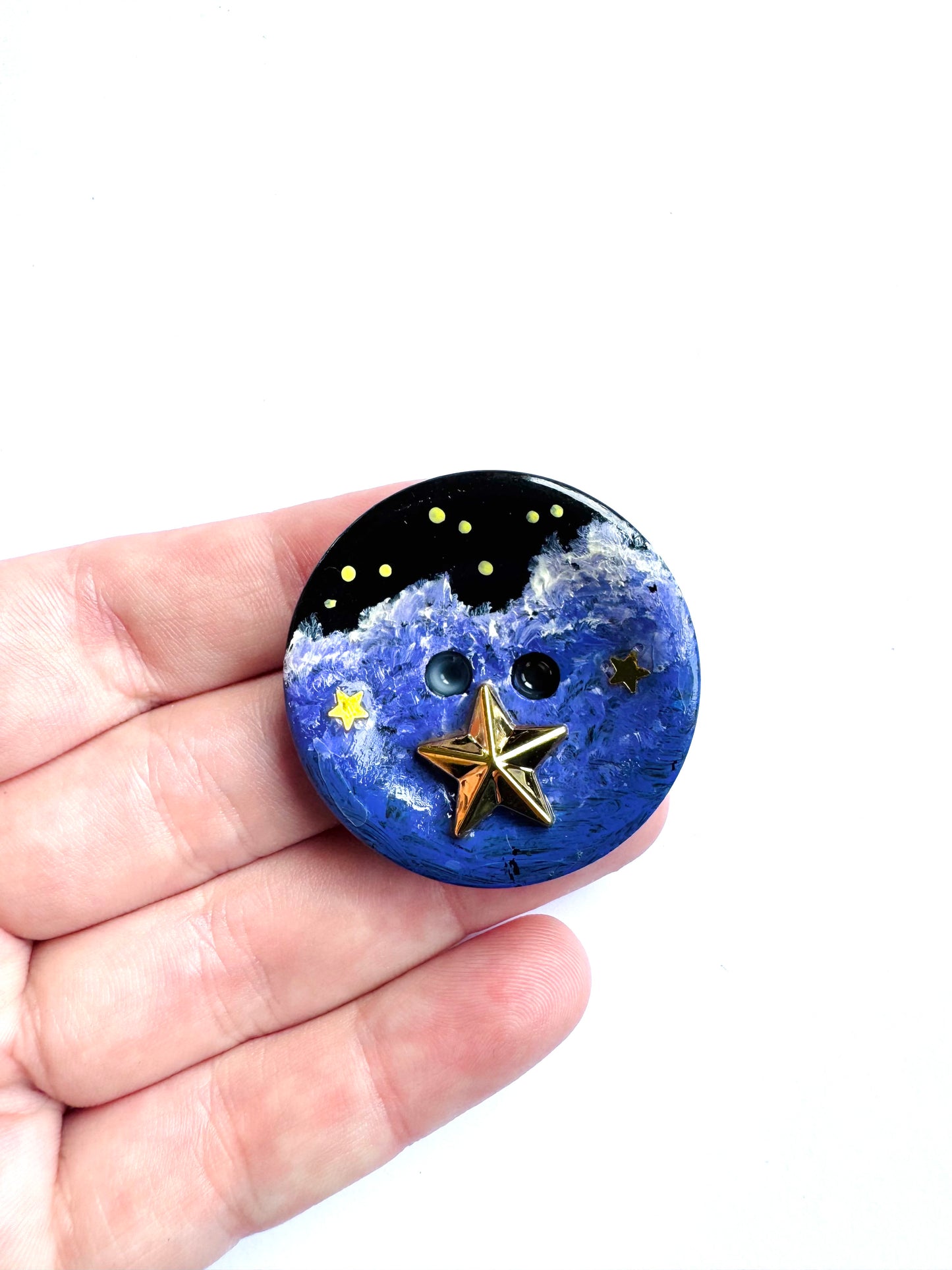 Hand-painted button MAGNET / Kézzel festett gomb MÁGNES
