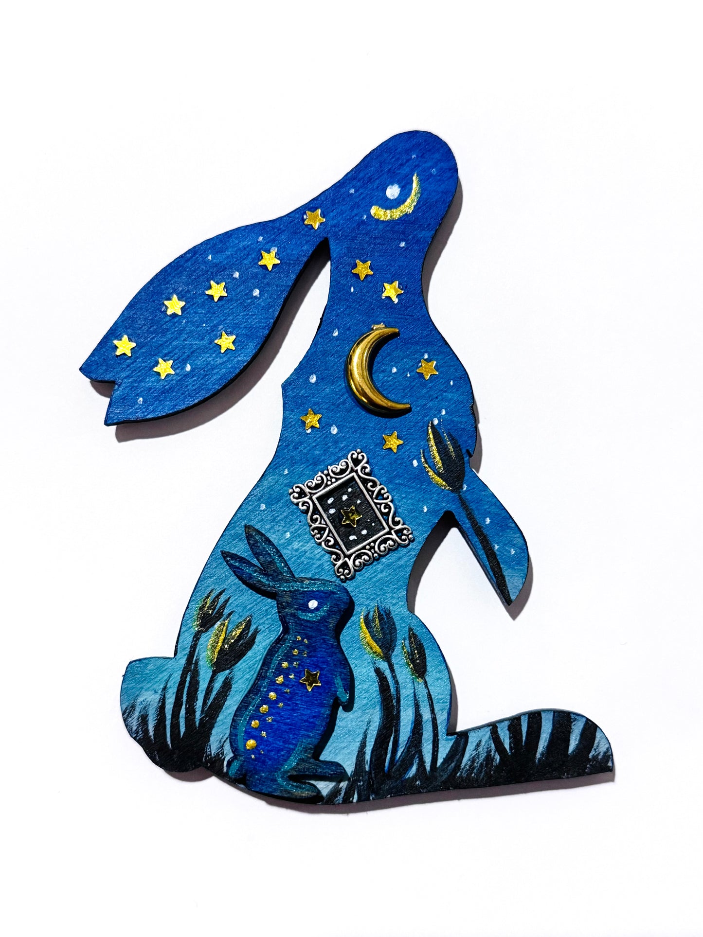 Hand-painted EYCIIR rabbit MAGNET / Kézzel festett EYCIIR nyuszi mágnes