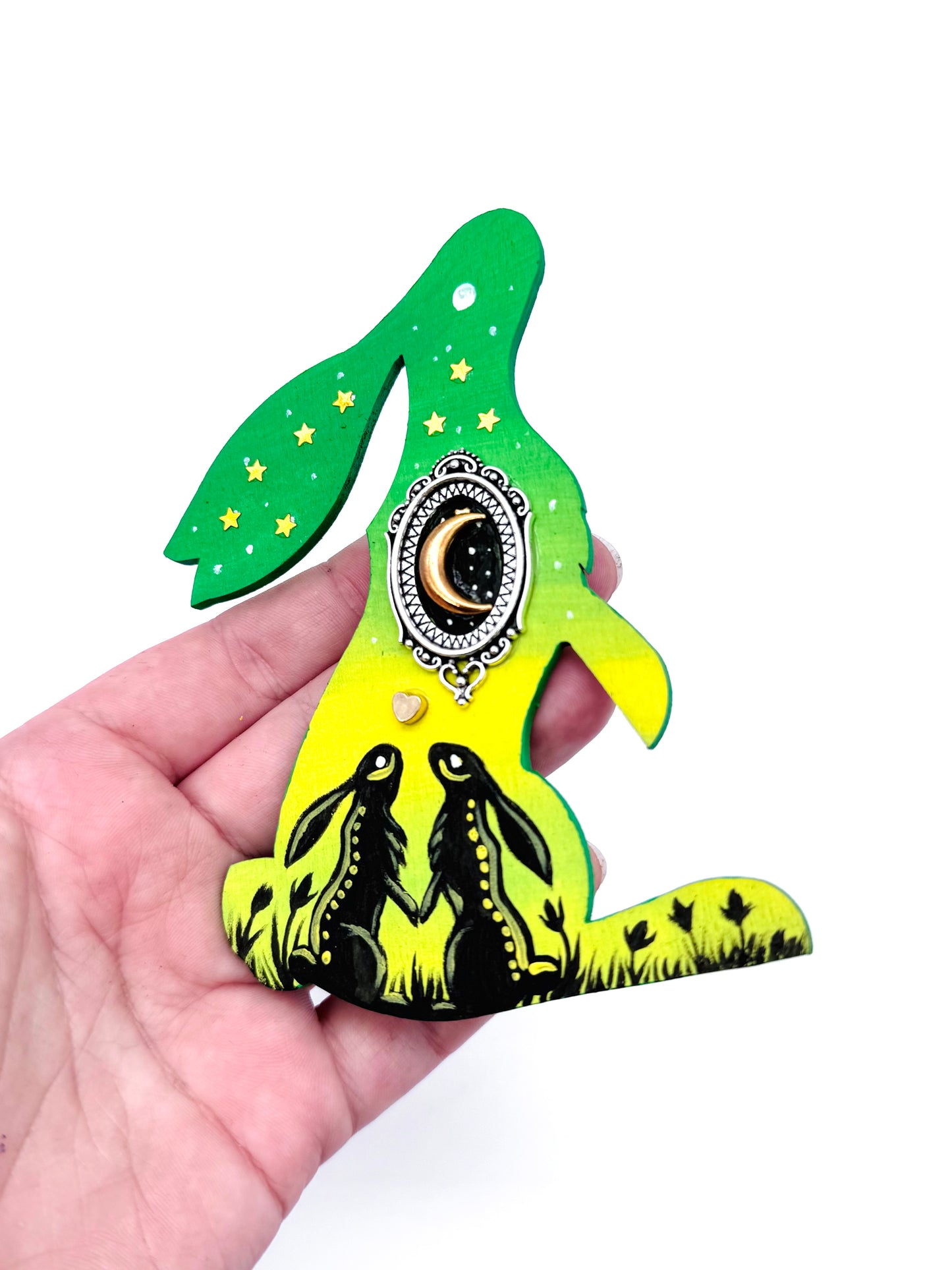 Hand-painted EYCIIR rabbit MAGNET / Kézzel festett EYCIIR nyuszi mágnes