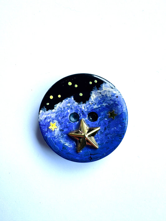 Hand-painted button MAGNET / Kézzel festett gomb MÁGNES