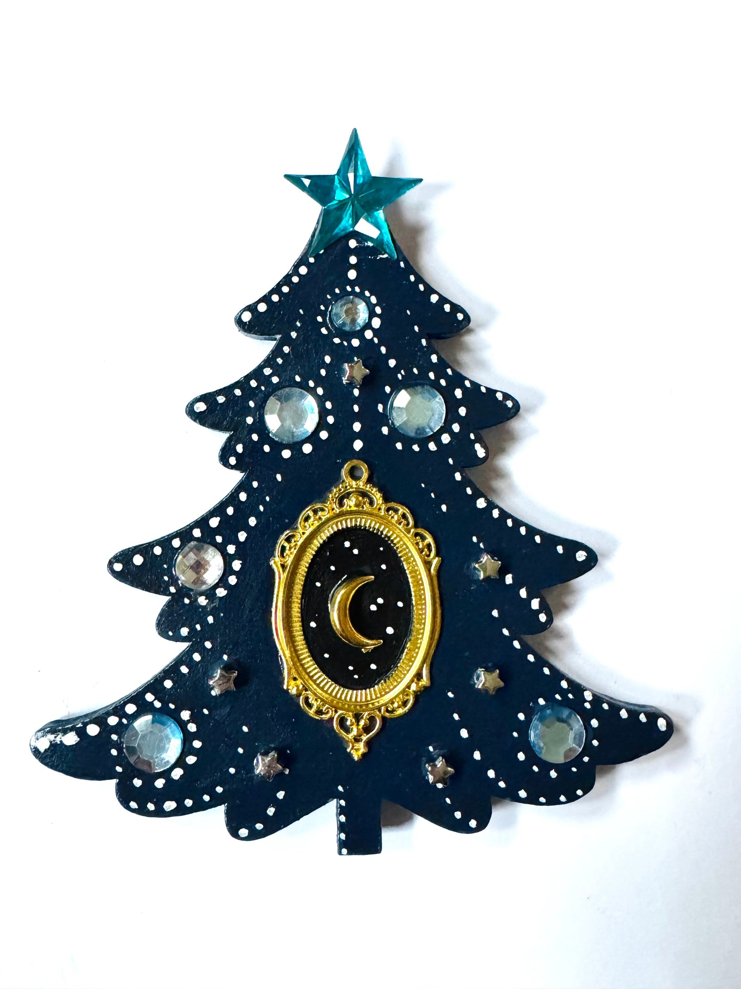 Hand-painted Christmas tree magnet / Kézzel festett karácsonyfa mágnes