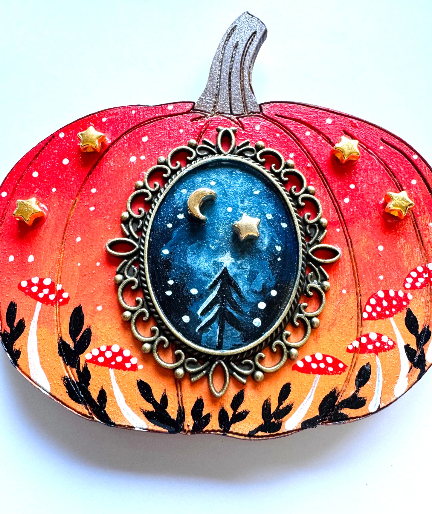 Hand-painted pumpkin MAGNET / Kézzel festett varázstök mágnes