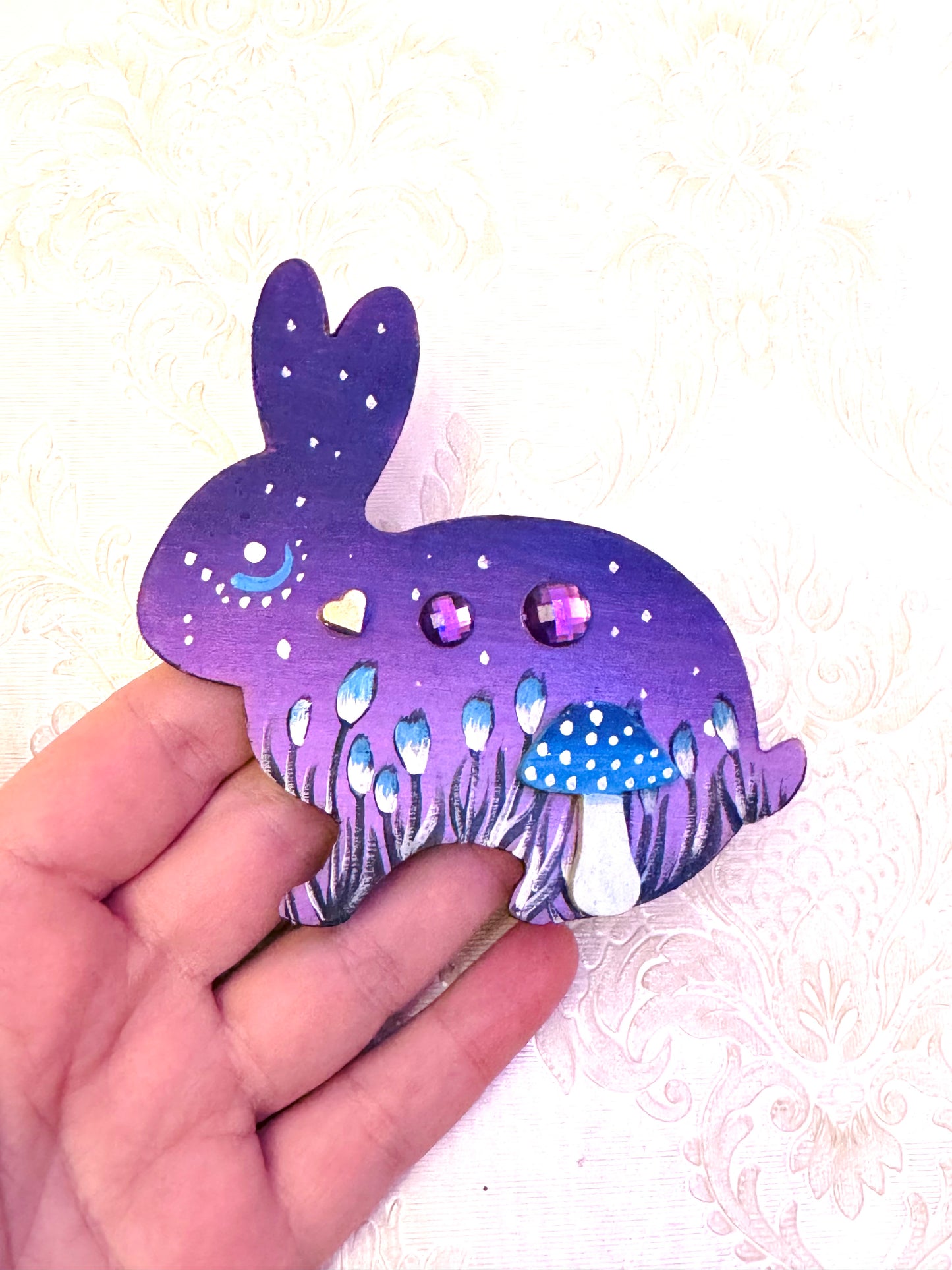 Hand-painted rabbit MAGNET / Kézzel festett nyuszi mágnes