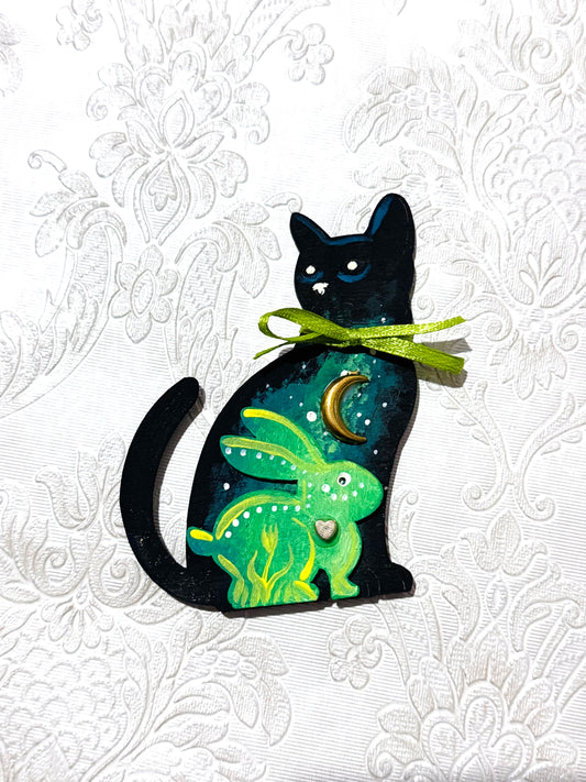 Hand-painted cat MAGNET / Kézzel festett macska mágnes