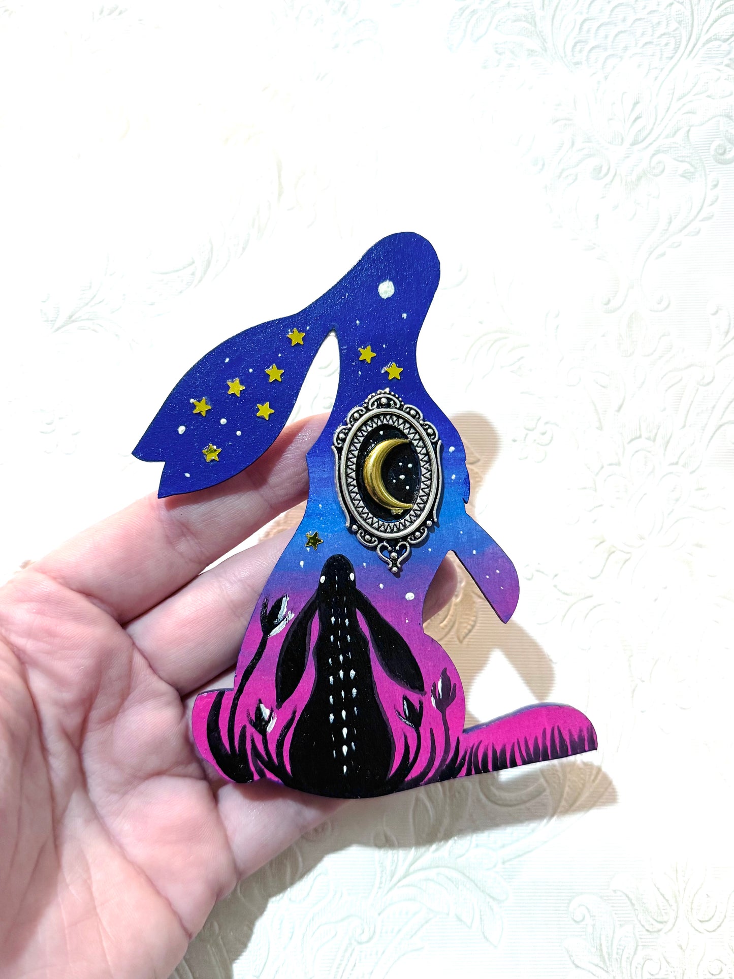 Hand-painted EYCIIR rabbit MAGNET / Kézzel festett EYCIIR nyuszi mágnes