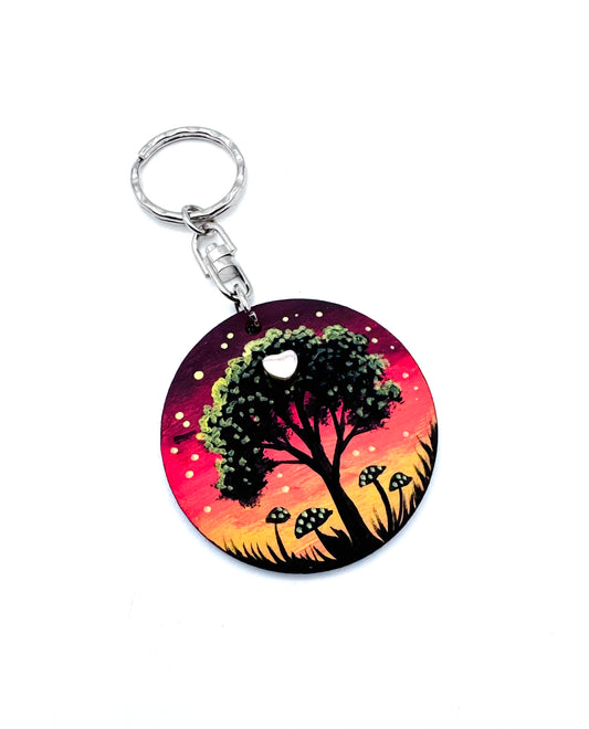 Round wooden keychain (larger size) / Kerek fa kulcstartó (nagyobb méret)
