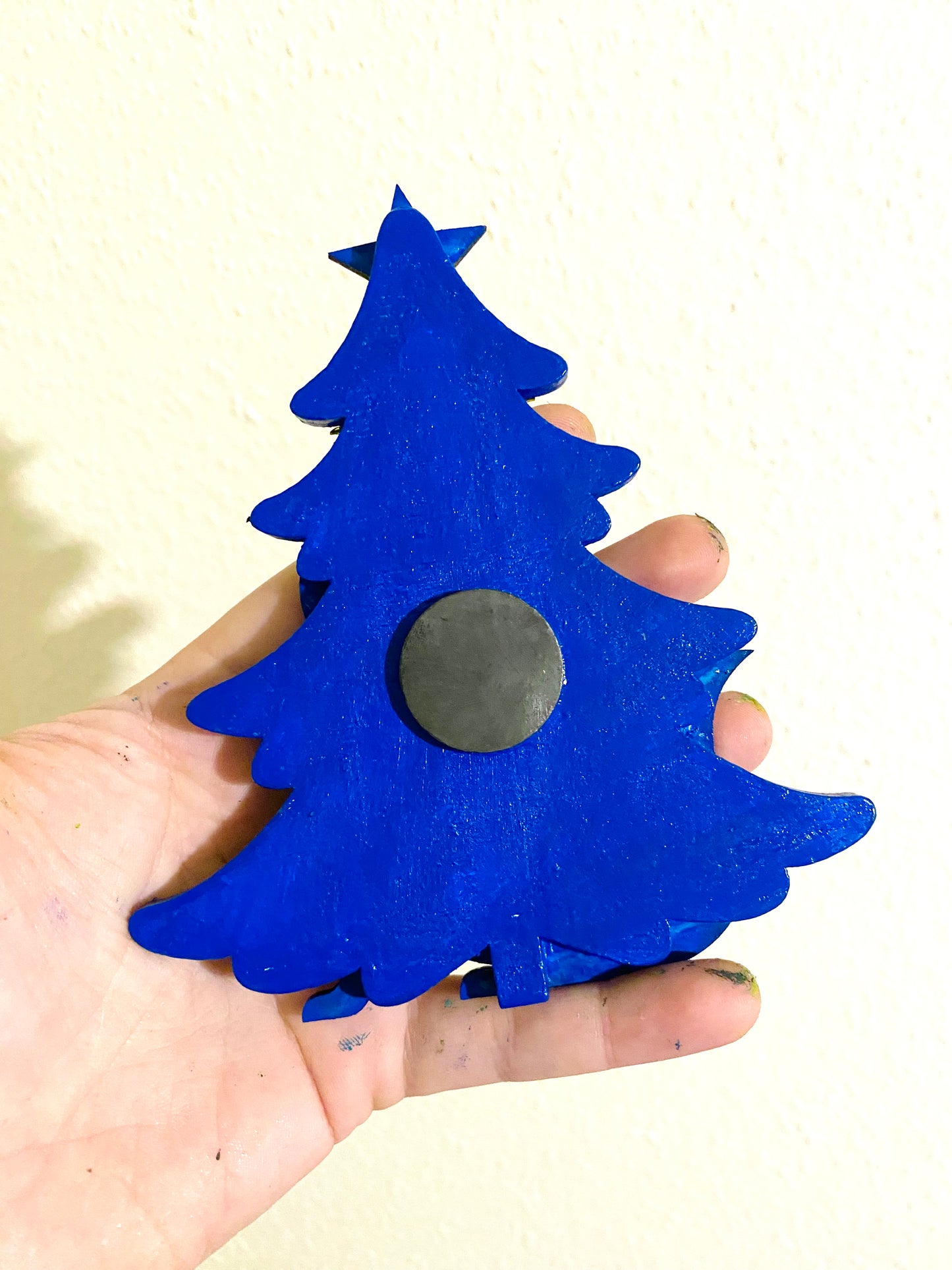 Hand-painted Christmas tree magnet / Kézzel festett karácsonyfa mágnes