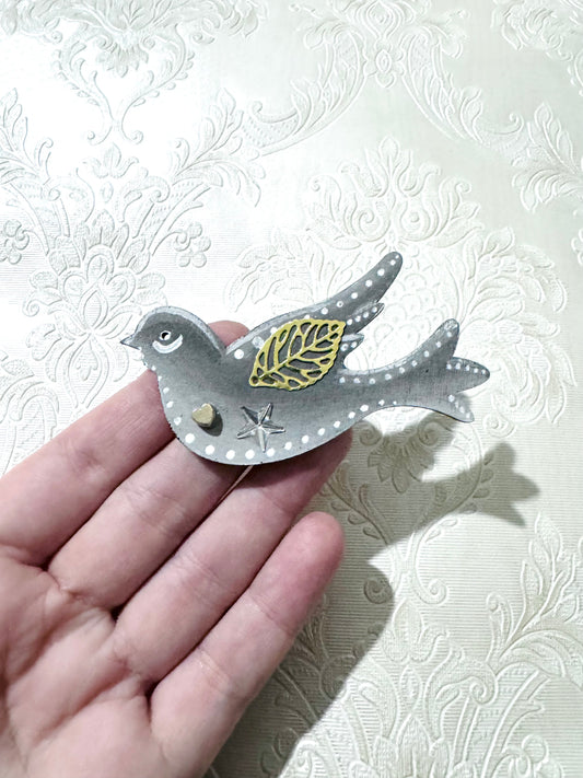 Hand-painted small bird MAGNET / Kézzel festett kismadár mágnes