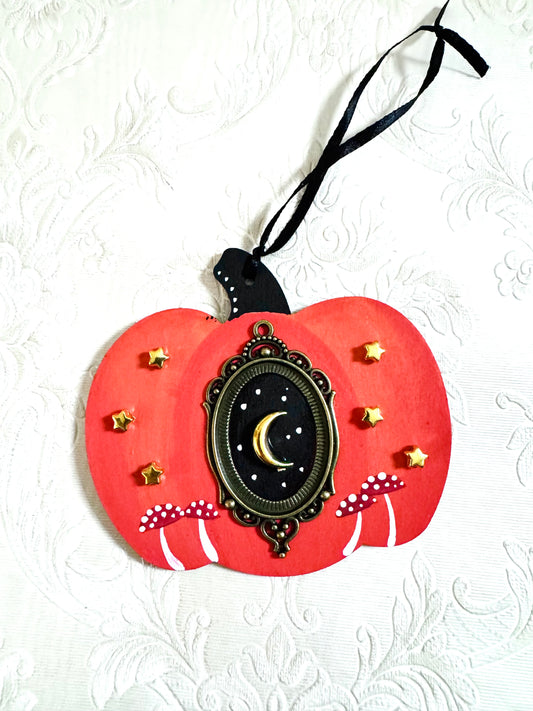 Hand-painted pumpkin MAGNET and ornament / Kézzel festett tök mágnes és dísz