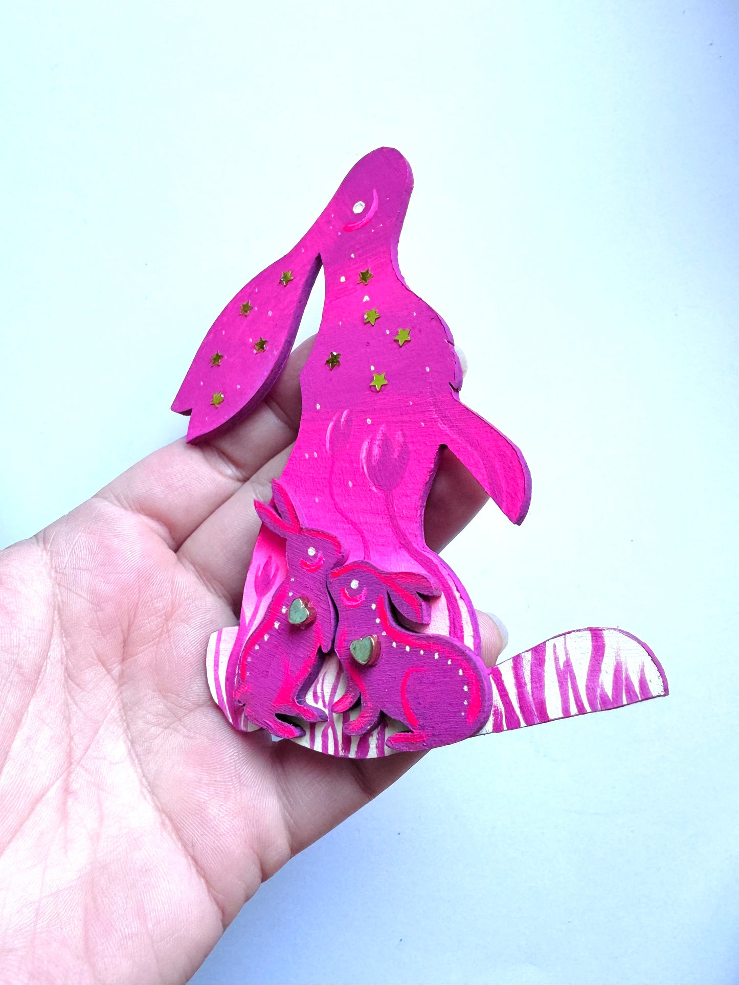 Hand-painted EYCIIR rabbit MAGNET / Kézzel festett EYCIIR nyuszi mágnes