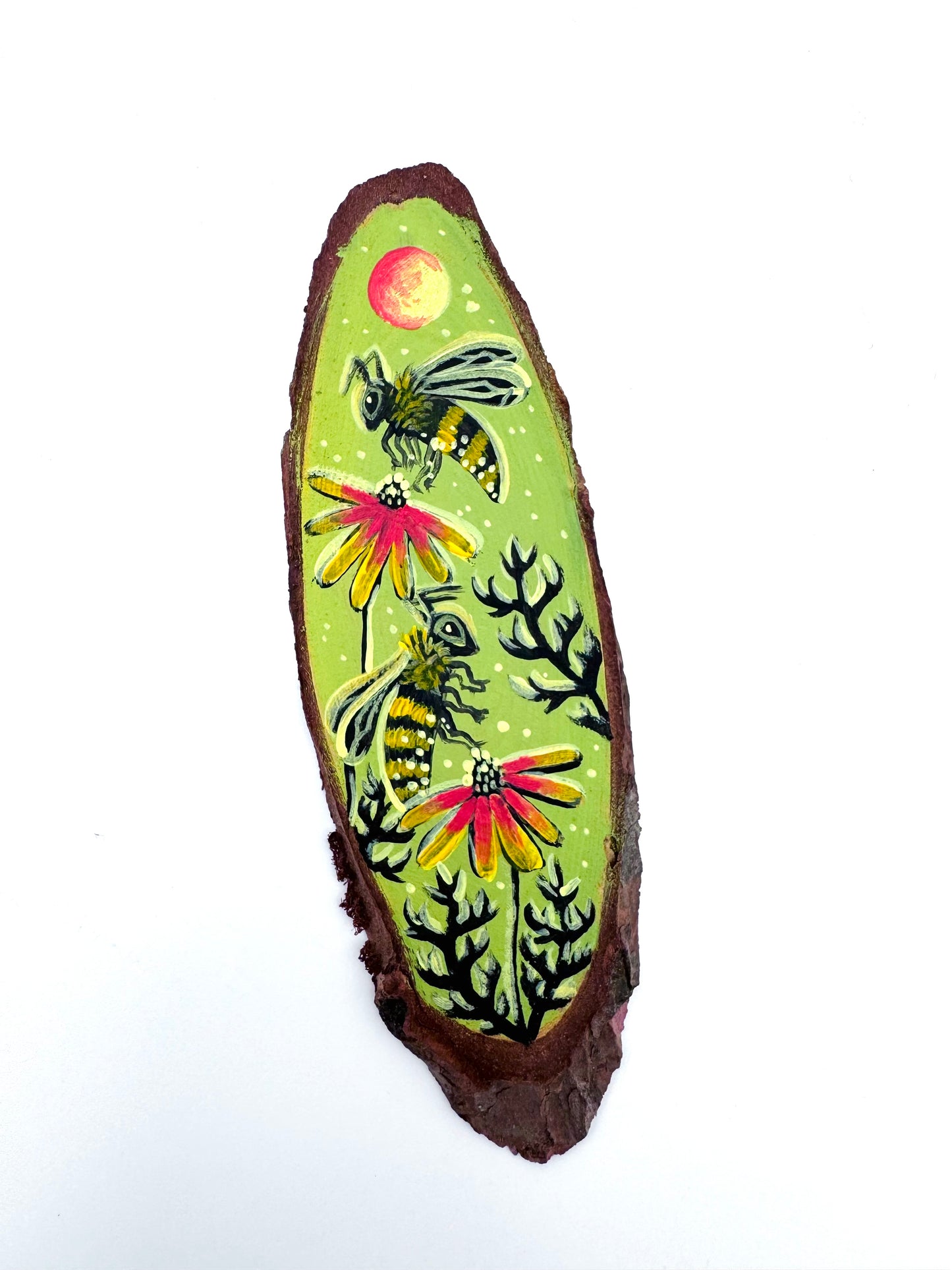 Hand-painted mini wood slice MAGNET / Kézzel festett mini fakorong mágnes