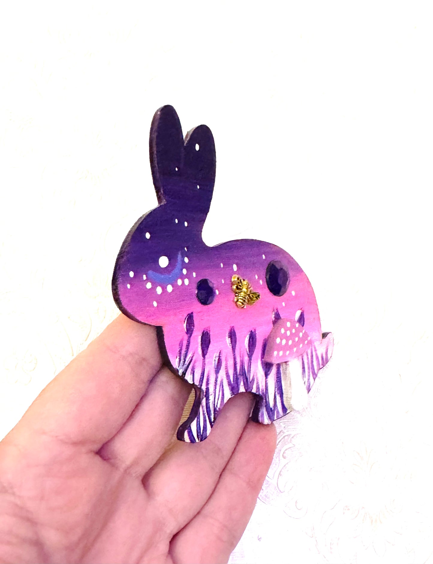 Hand-painted rabbit MAGNET / Kézzel festett nyuszi mágnes