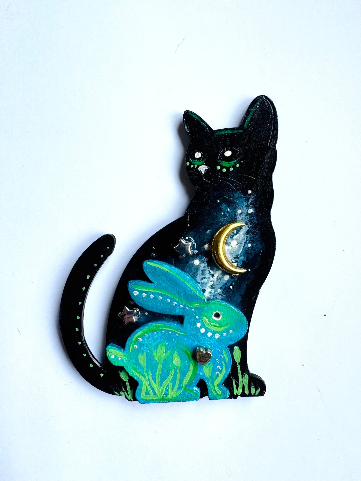 Hand-painted cat MAGNET / Kézzel festett macska mágnes