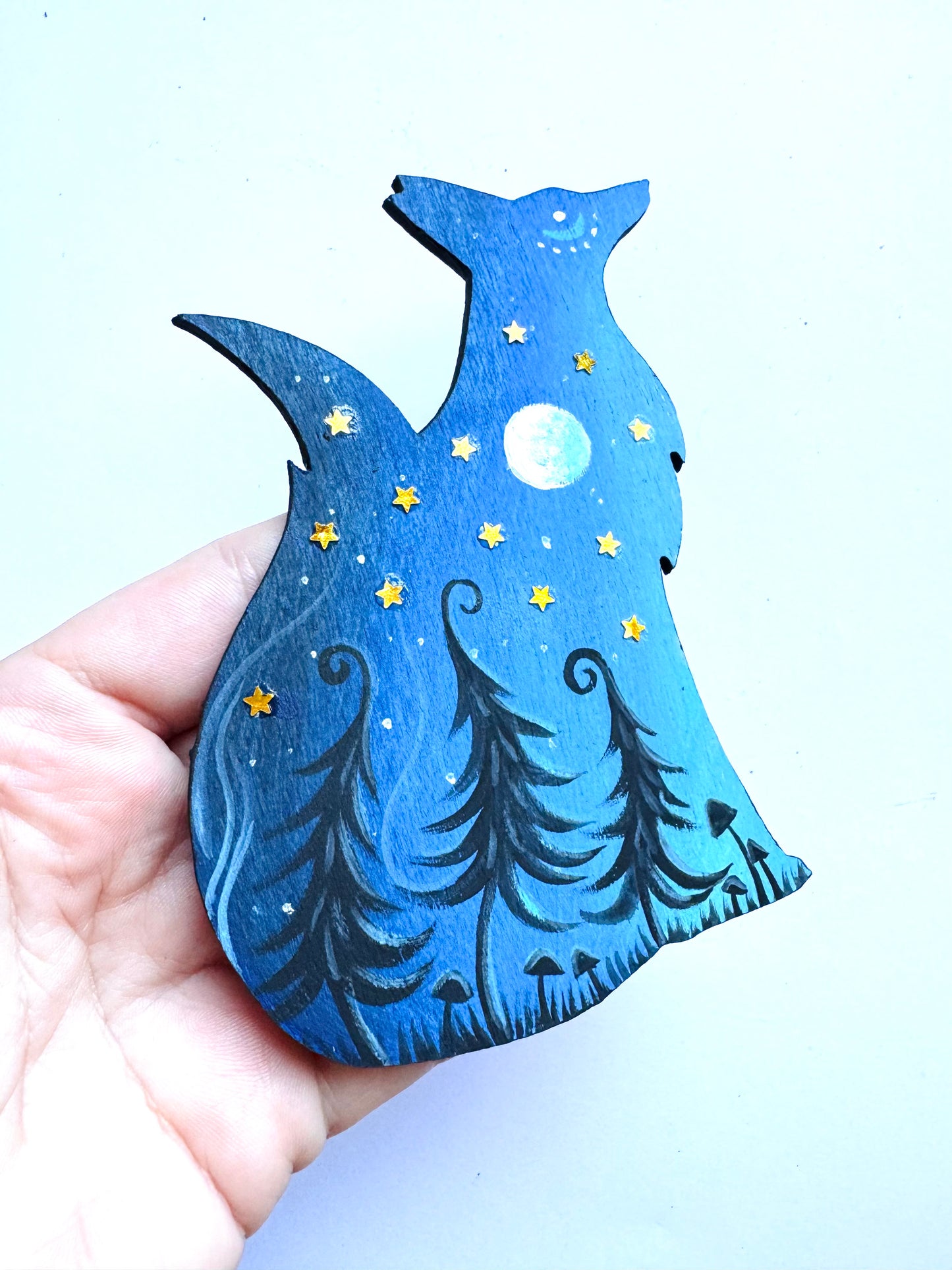 Hand-painted EYCIIR fox MAGNET / Kézzel festett EYCIIR róka mágnes