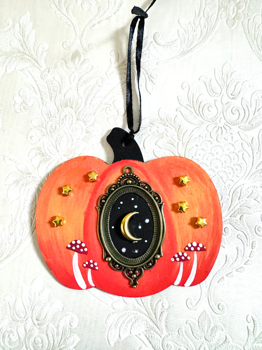 Hand-painted pumpkin MAGNET and ornament / Kézzel festett tök mágnes és dísz