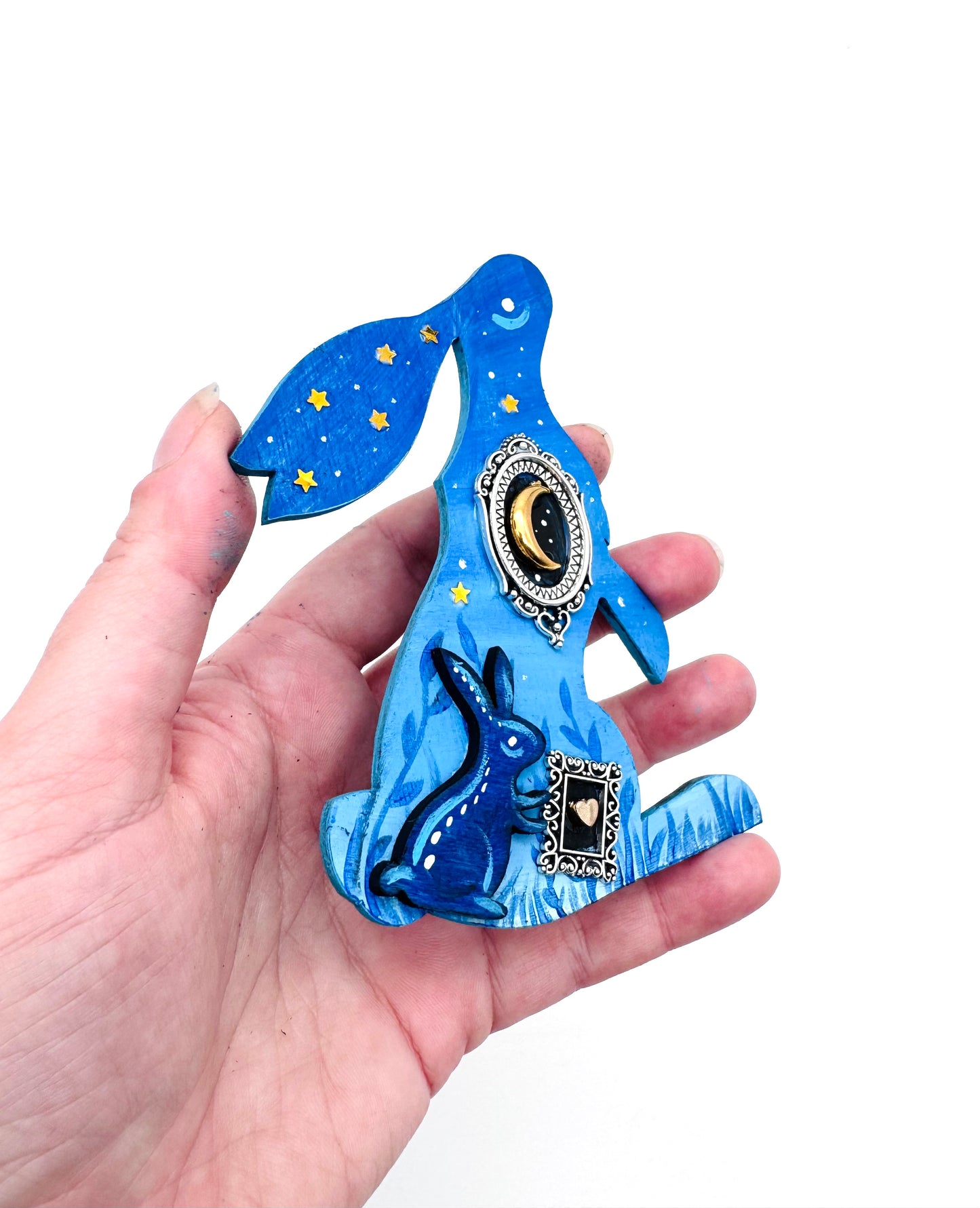 Hand-painted EYCIIR rabbit MAGNET / Kézzel festett EYCIIR nyuszi mágnes