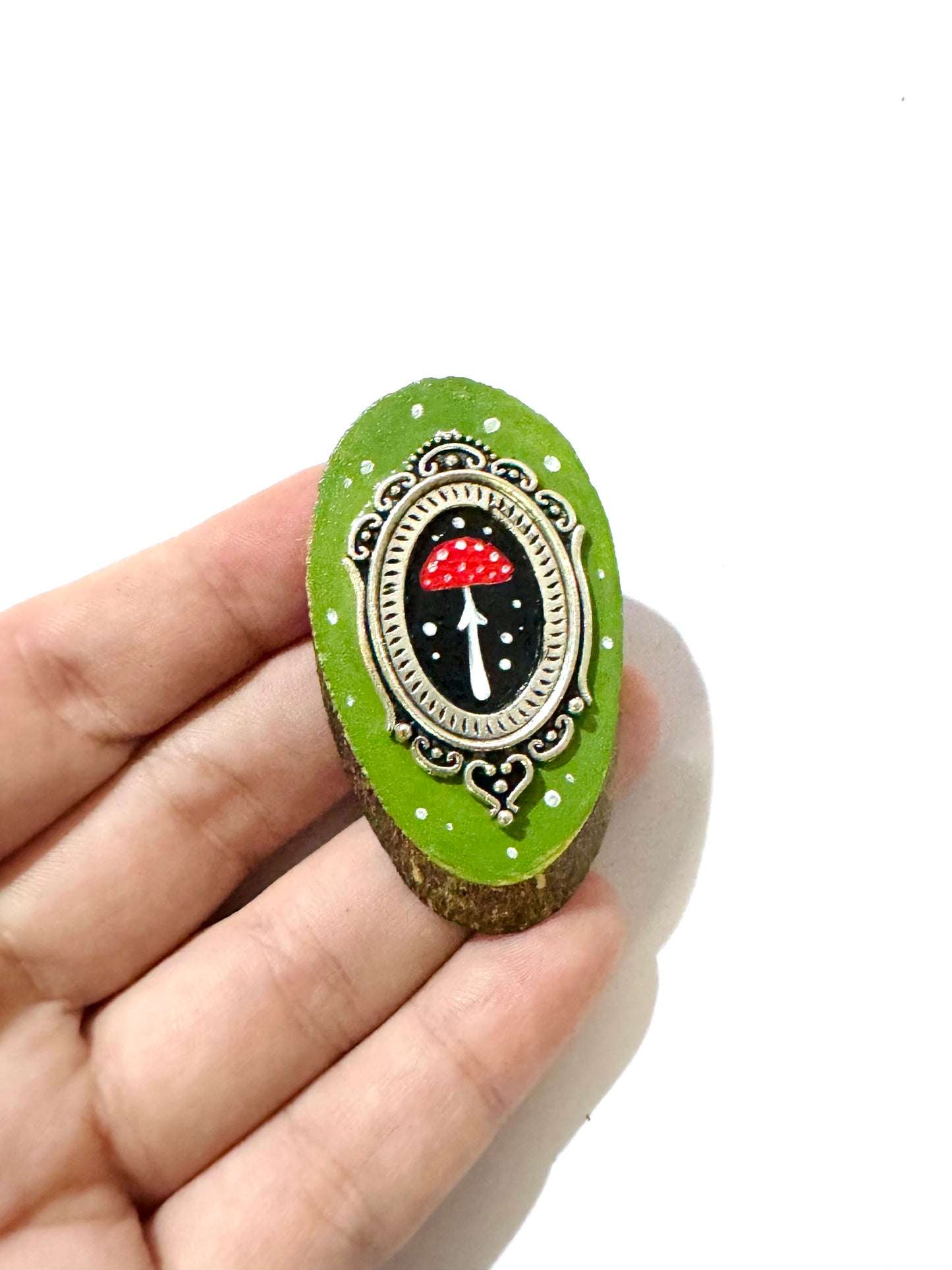 Hand-painted mini wood & steel MAGNET / Kézzel festett mini fa & fém MÁGNES