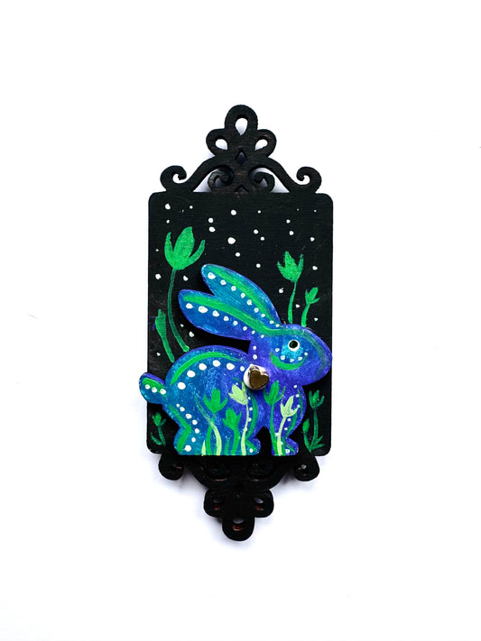 Hand-painted rabbit MAGNET / Kézzel festett nyuszi mágnes