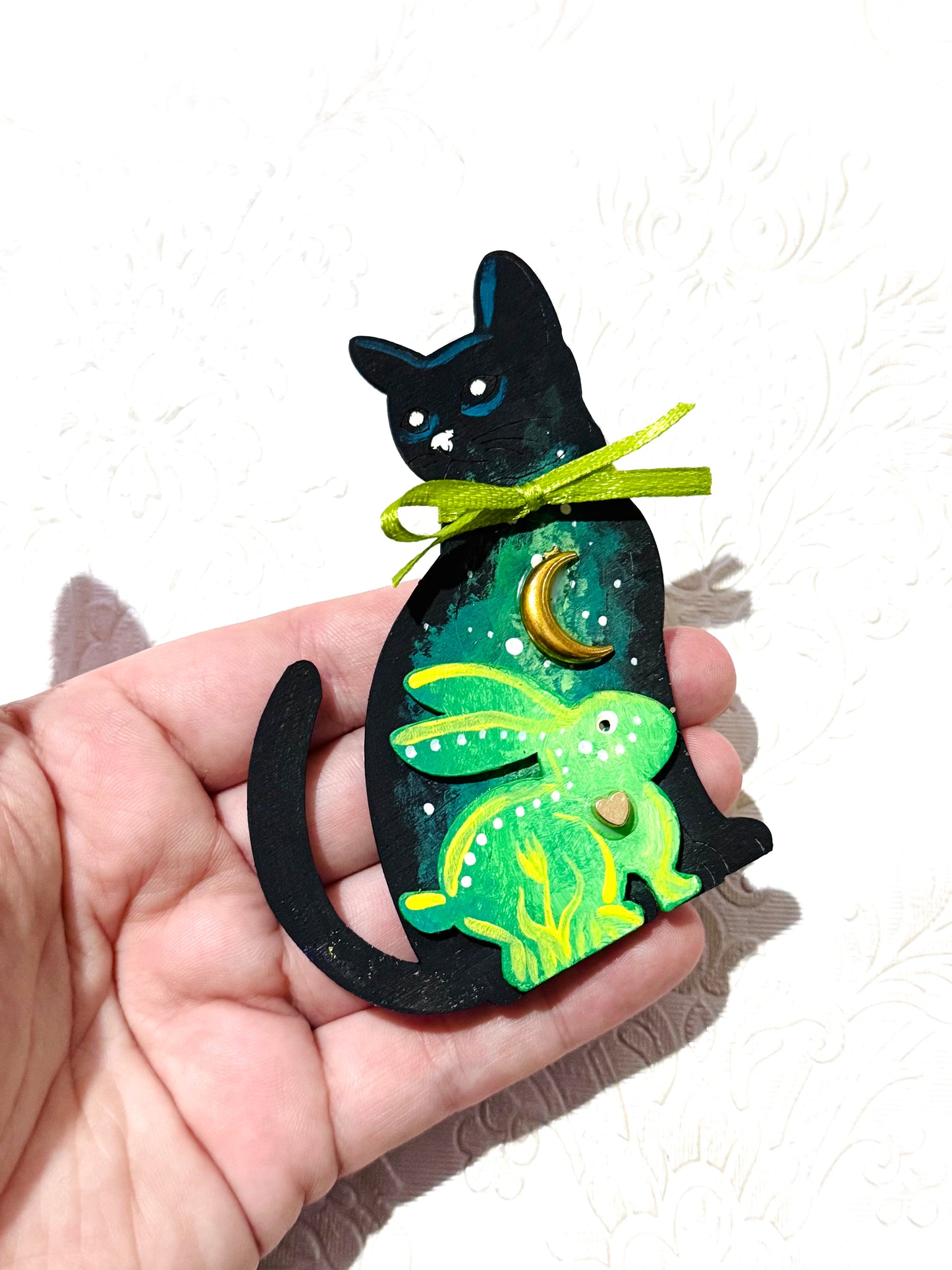 Hand-painted cat MAGNET / Kézzel festett macska mágnes