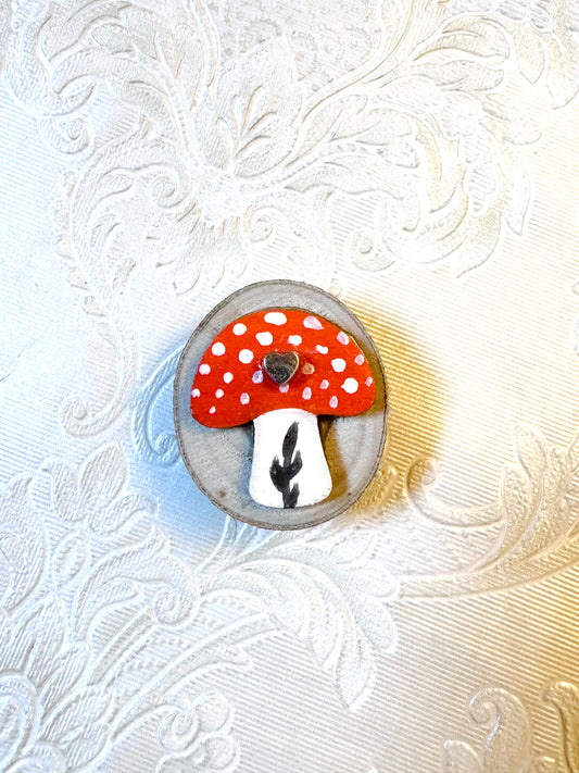 Hand-painted mini wooden MAGNET / Kézzel festett mini fakorong MÁGNES
