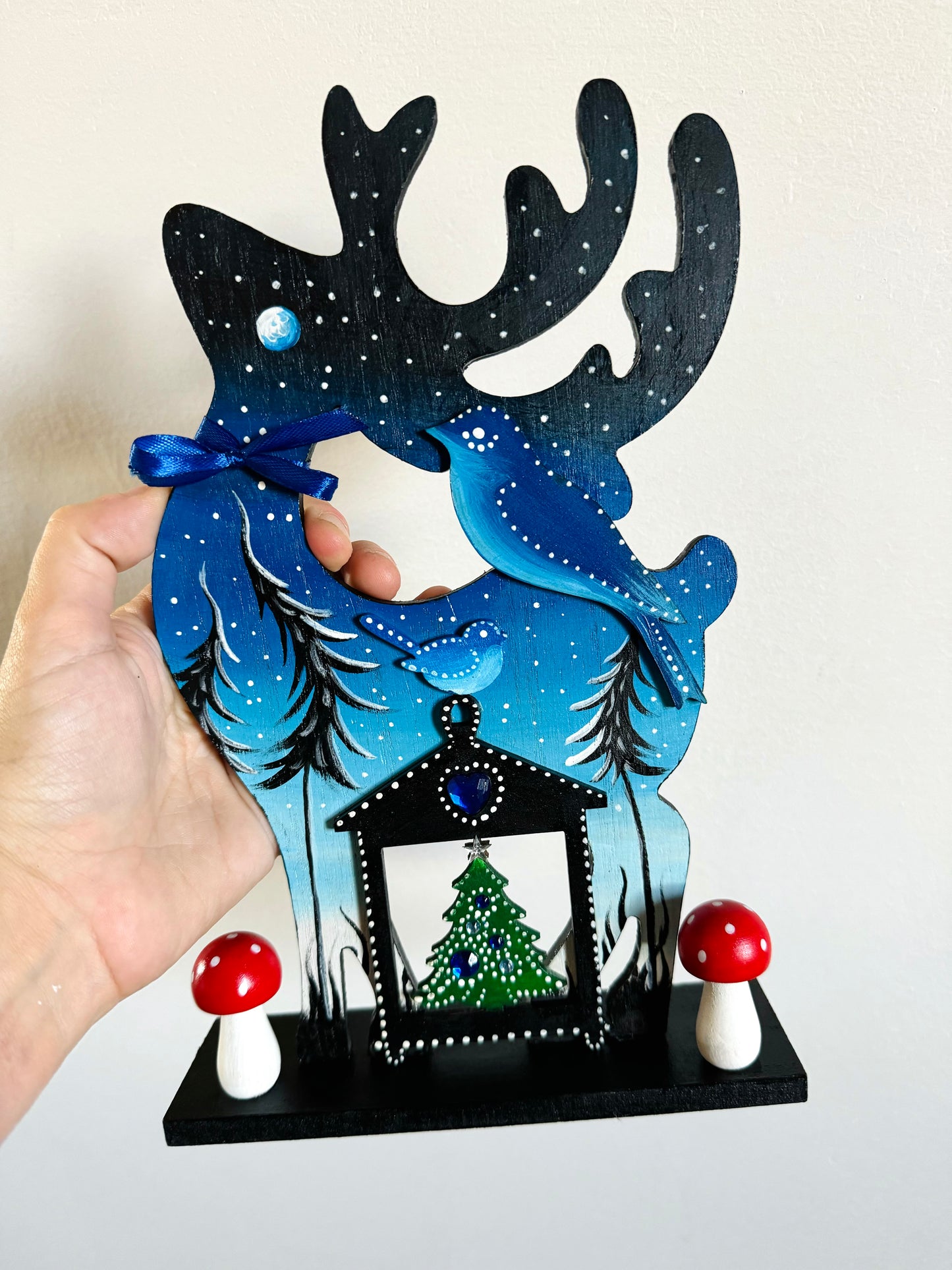 Christmas deer figurine / Karácsonyi szarvas