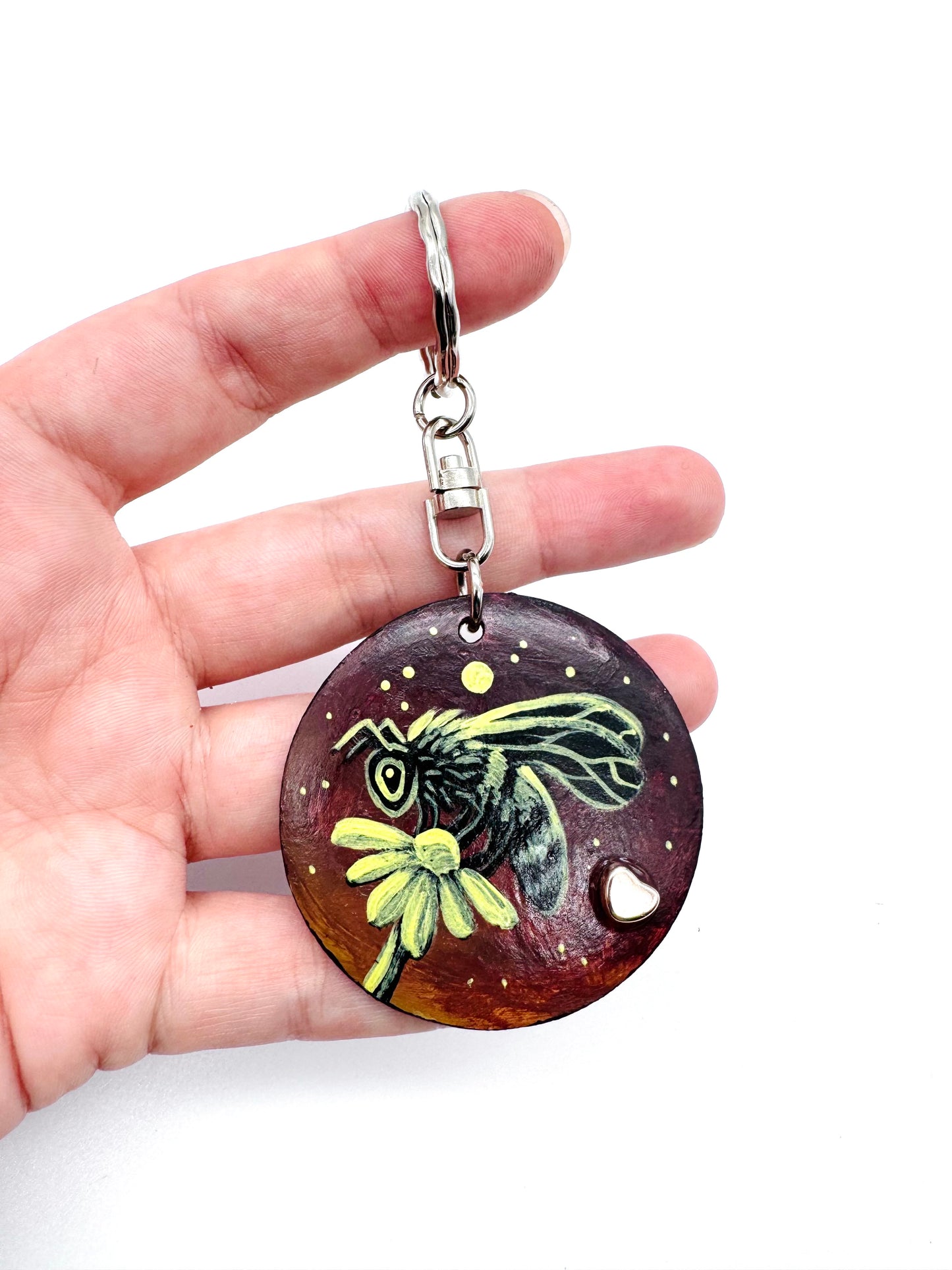 Round wooden keychain (larger size) / Kerek fa kulcstartó (nagyobb méret)