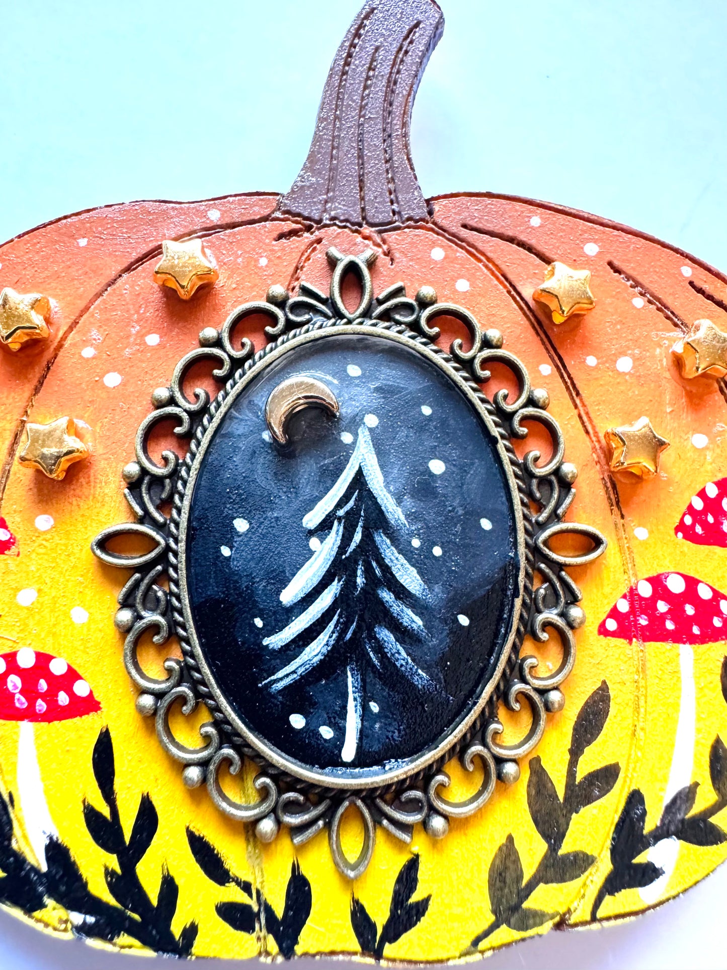 Hand-painted pumpkin MAGNET / Kézzel festett varázstök mágnes