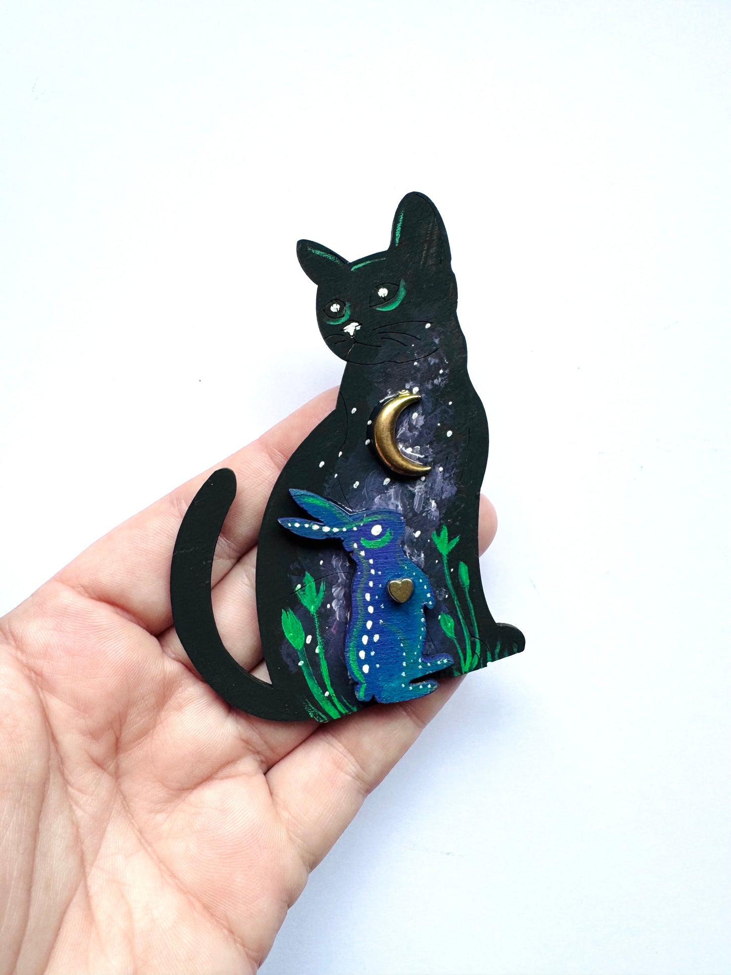 Hand-painted cat MAGNET / Kézzel festett macska mágnes