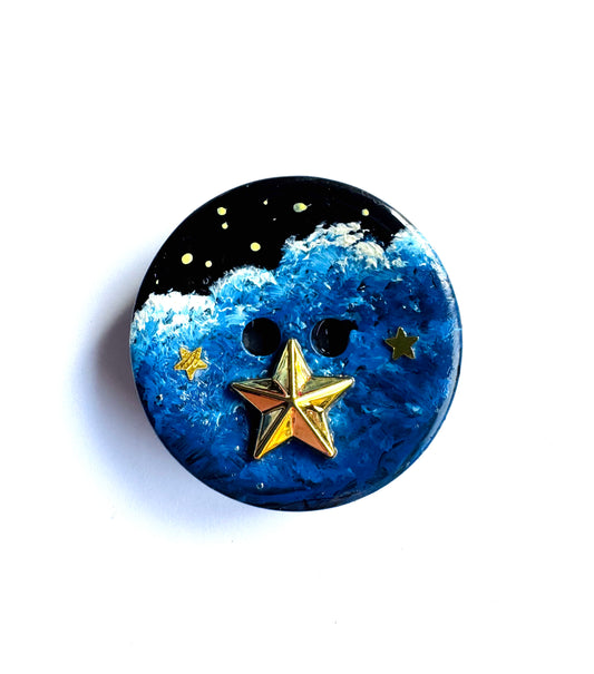 Hand-painted button MAGNET / Kézzel festett gomb MÁGNES