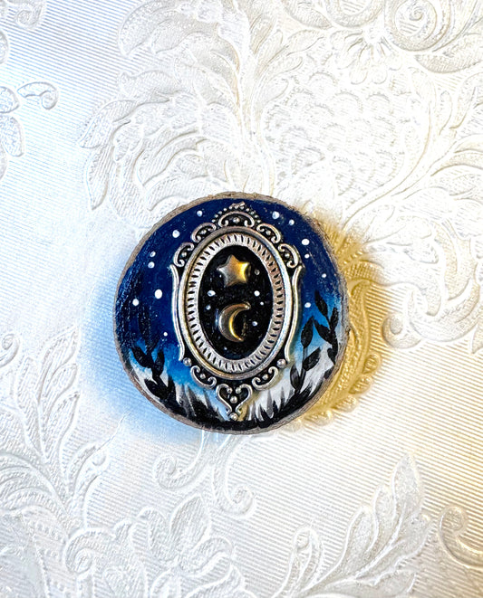 Hand-painted mini wooden MAGNET / Kézzel festett mini fakorong MÁGNES