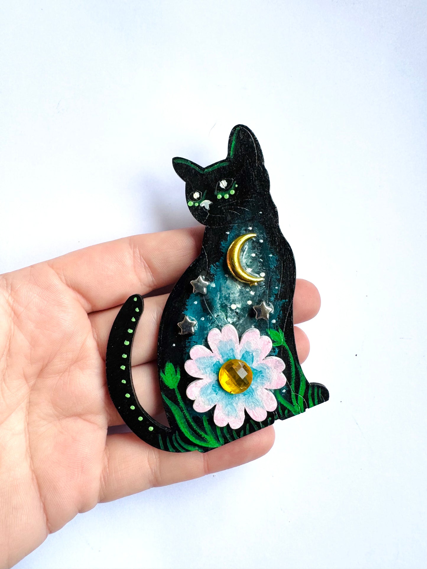 Hand-painted cat MAGNET / Kézzel festett macska mágnes