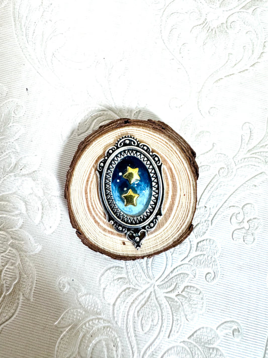 Hand-painted mini wood slice MAGNET / Kézzel festett mini fakorong mágnes