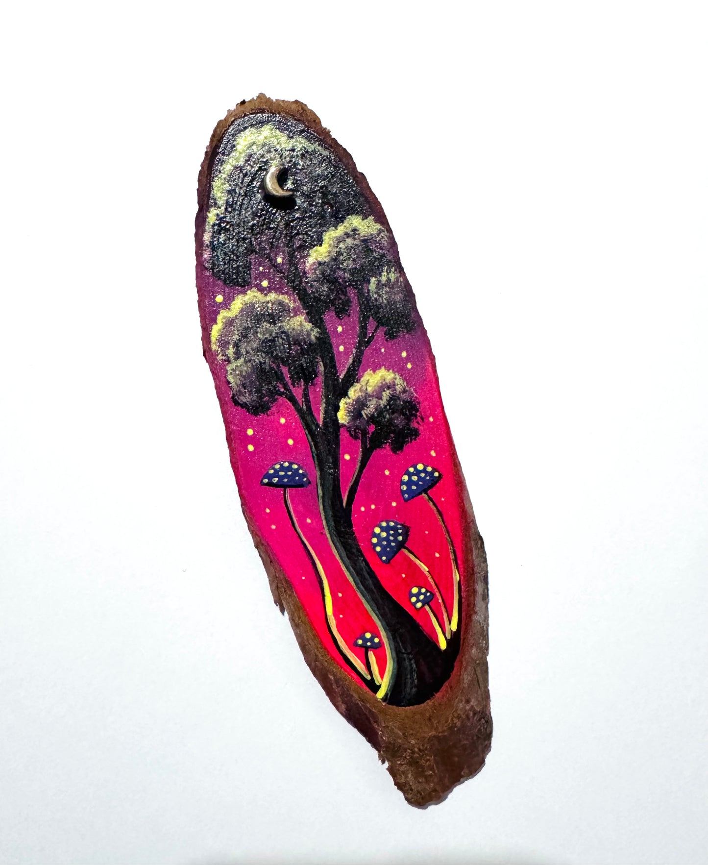 Hand-painted mini wood slice MAGNET / Kézzel festett mini fakorong mágnes