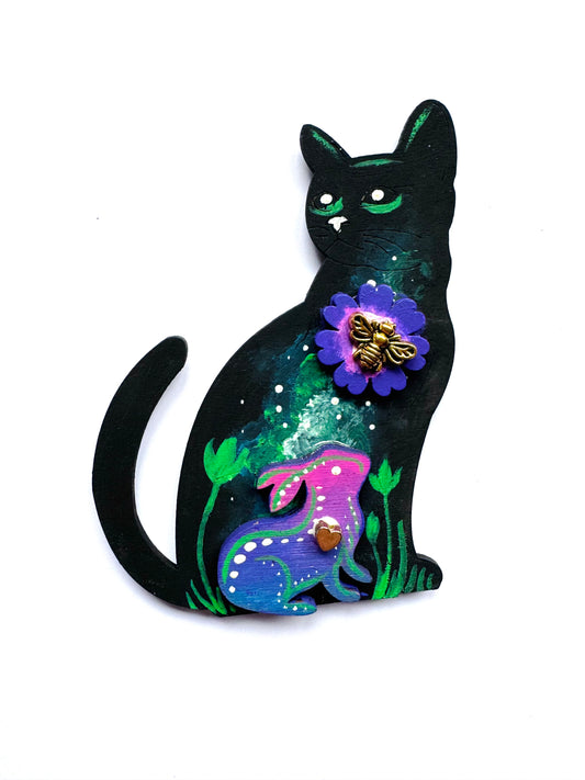 Hand-painted cat MAGNET / Kézzel festett macska mágnes