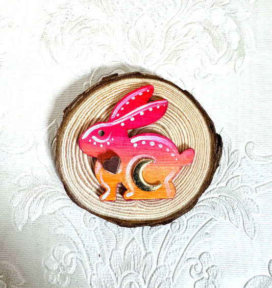 Hand-painted mini wood slice MAGNET / Kézzel festett mini fakorong mágnes