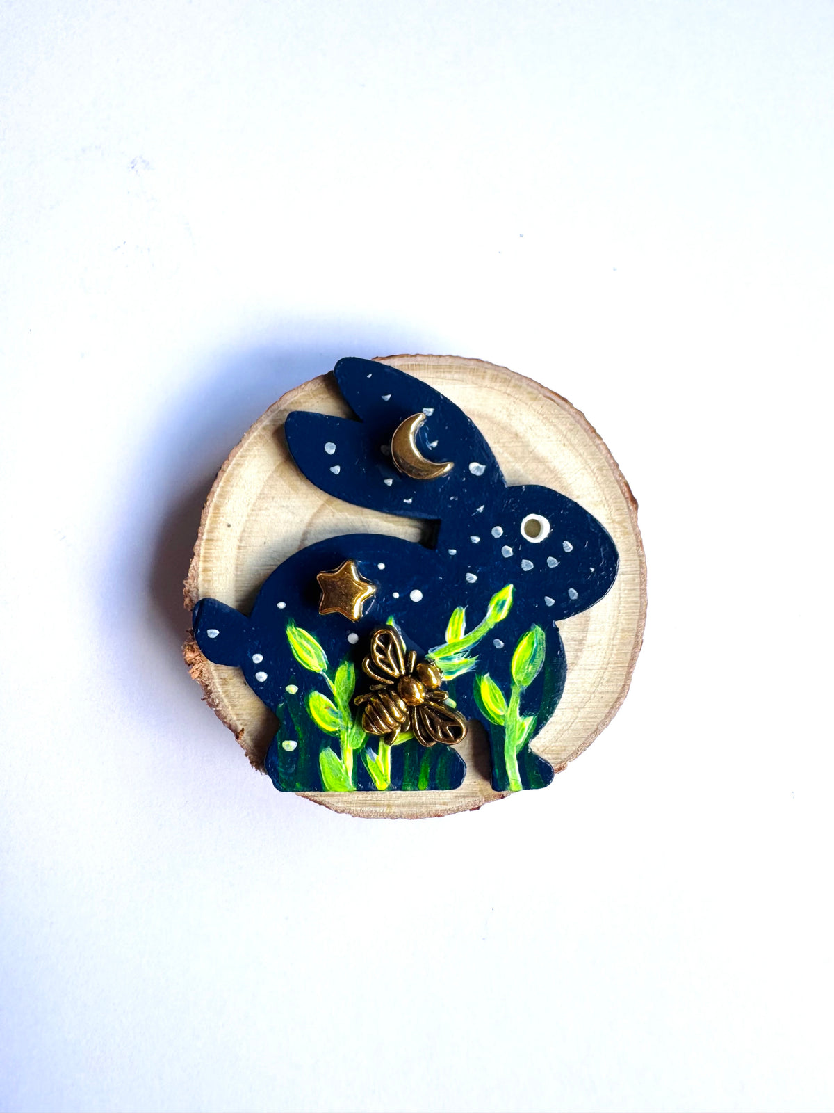 Hand-painted mini wooden MAGNET / Kézzel festett mini fakorong MÁGNES