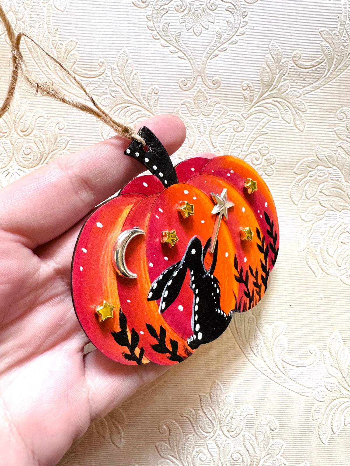 Hand-painted pumpkin MAGNET / Kézzel festett varázstök mágnes