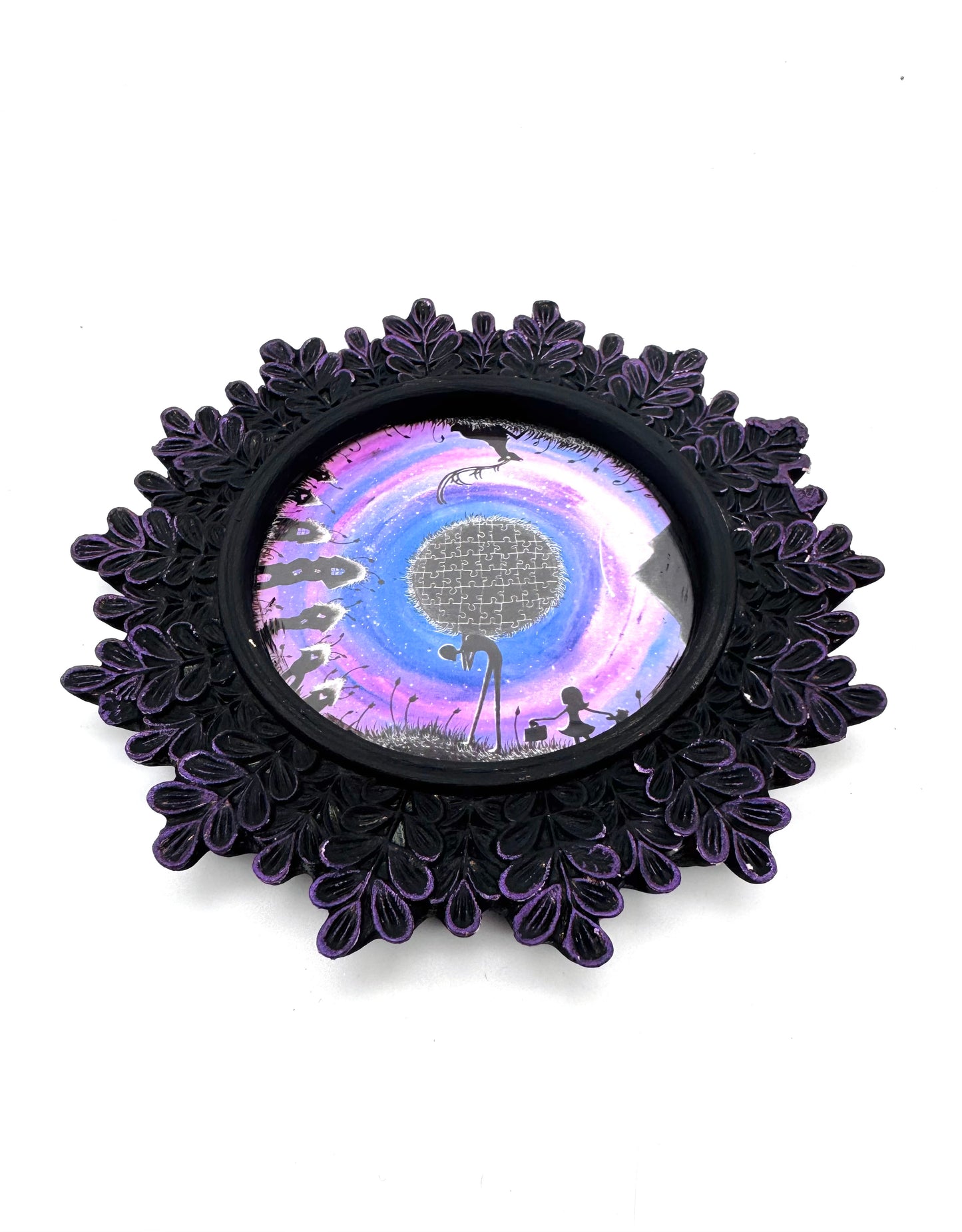 Mini round framed art print in an ornate frame / Mini kerek keretezett művészi nyomat díszes keretben