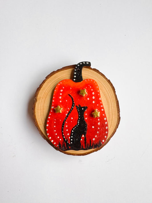 Hand-painted pumpkin MAGNET / Kézzel festett tök mágnes