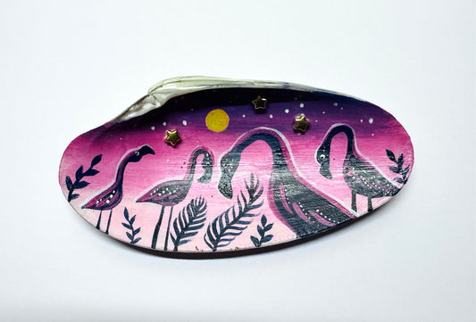Kézzel festett kagylóhéj NAGY / Handpainted seashell BIG