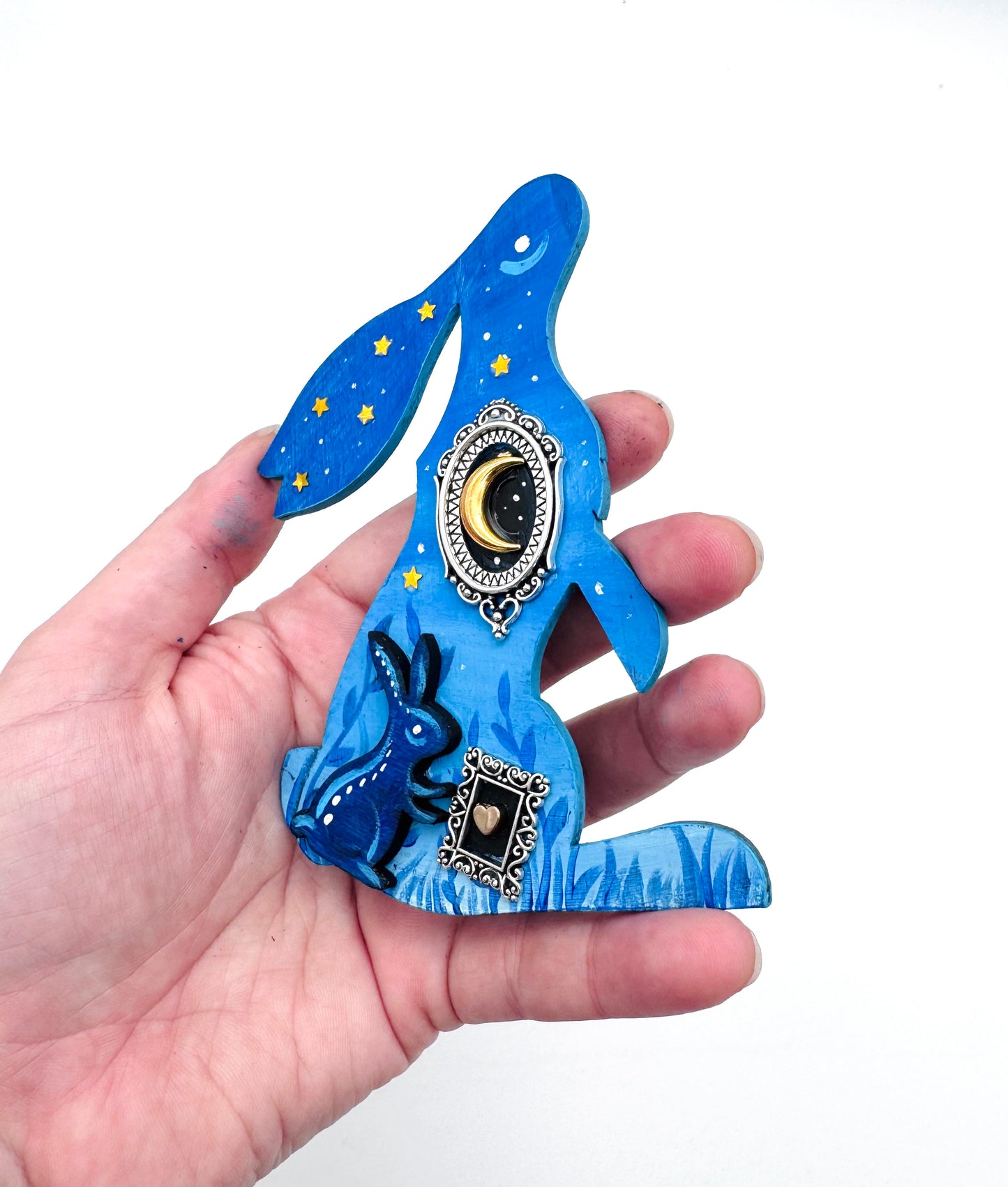 Hand-painted EYCIIR rabbit MAGNET / Kézzel festett EYCIIR nyuszi mágnes