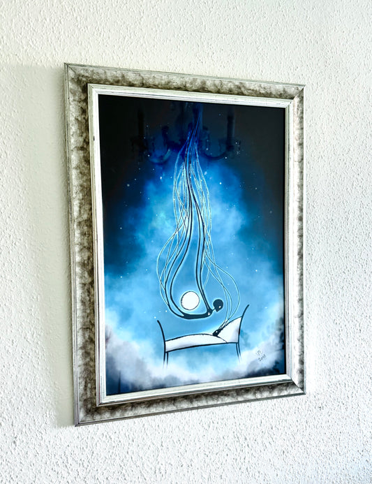 Larger framed art print (in a wider frame) / Nagyobb méretű keretezett művészi nyomat (szélesebb keretben)