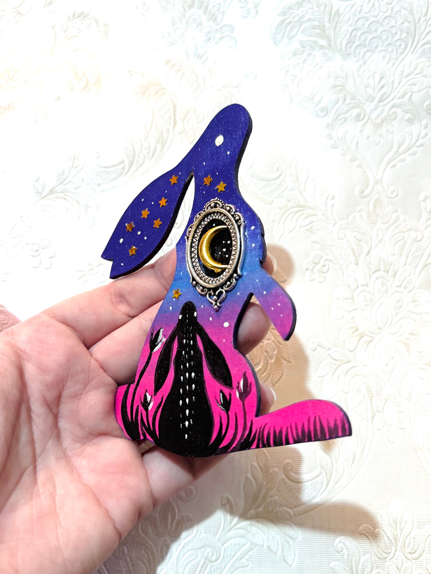 Hand-painted EYCIIR rabbit MAGNET / Kézzel festett EYCIIR nyuszi mágnes